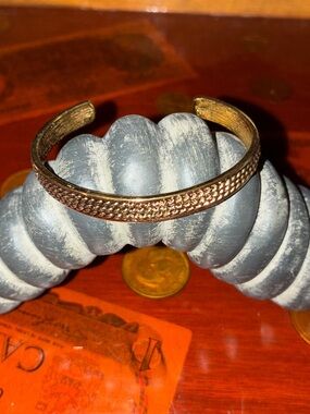 Napier Gold Braided Open Cuff Bracelet